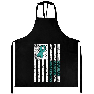 Discover USA Flag Ovarian Cancer Awareness Aprons