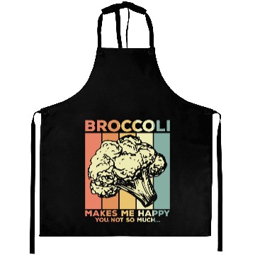Discover Broccoli makes me happy Aprons
