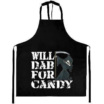 Discover Funny Halloween Grim Reaper Will Dab For Candy. Aprons