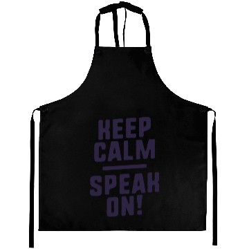Discover Keep Calm Speak On Funny Speech Therapy Aprons SLP