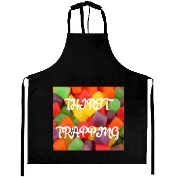 Discover THIRST TRAPPING (CANDY BACKGROUND) Aprons