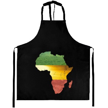 Discover Africa - red, gold and green Aprons