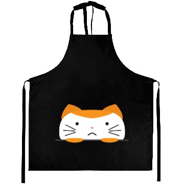 Discover Cute comic cat Kitty grumpy cat Aprons