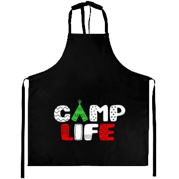 Discover Camp life Happy camper Aprons