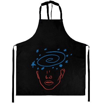 Discover Psychedelic Galaxy Head Aprons