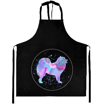 Discover Samoyed Dog Watercolor Artwork Aprons