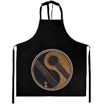 Discover Guitar Ying Yang Gift Guitar Player Aprons