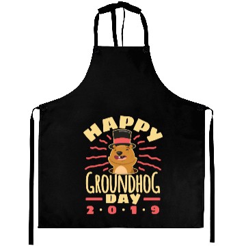 Discover Happy Groundhog Day 2019 Aprons