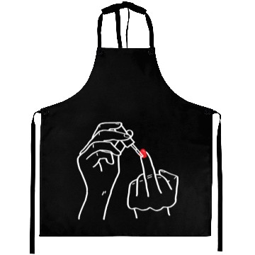 Discover Middle Finger Nail Polish Aprons