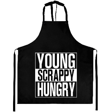 Discover young scrappy hungry black and white Aprons chef