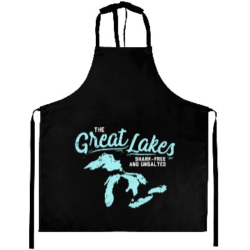 Discover Lake The Great Lakes Silhouette USA Border Gift Aprons