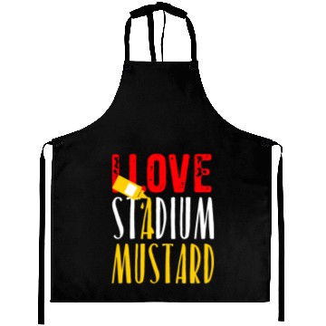 Discover I Love Stadium Mustard Aprons