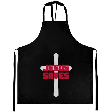Discover Jesus Saves , Christian, Cross Aprons