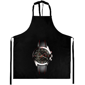 Discover black leather strap Aprons