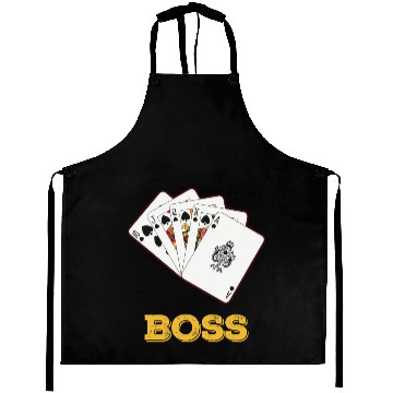 Discover Boss Jack Queen King Ace Funny Gift Aprons