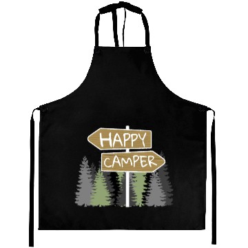 Discover Happy Camper Camping Aprons