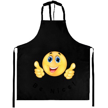 Discover Be Nice Smiley Face Aprons