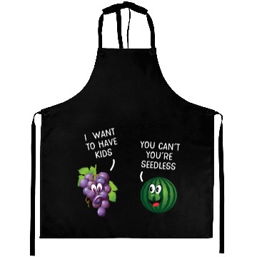 Discover Funny Food Design - Grape & Melon Aprons