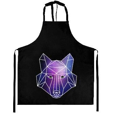 Discover Geometric Wolf | Low Poly Galaxy Wolf Pack Aprons