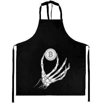 Discover Skeleton Hand With Bitcoin Aprons