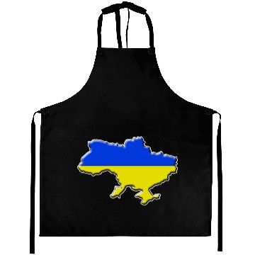 Discover Ukraine Flag Map Aprons