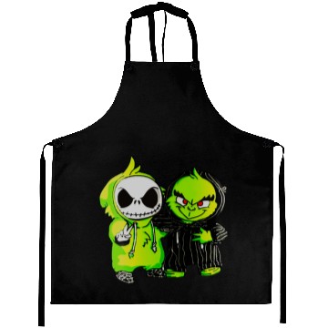 Discover Christmas funny character and Jack Skellington Aprons