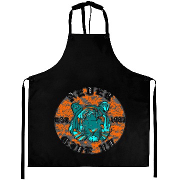 Discover never give up tiger colors Aprons