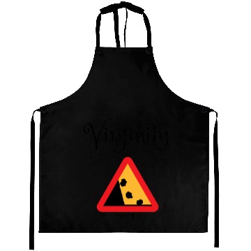 Discover Virginity Rocks Caution Sign Cool Design Aprons