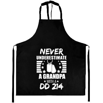 Discover Never Underestimate a Grandpa with a DD 214 Aprons