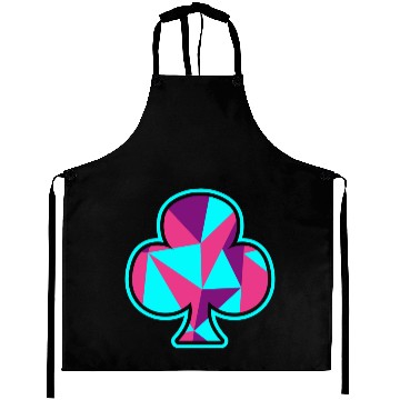 Discover Playing card clover gift game player poker neon Aprons