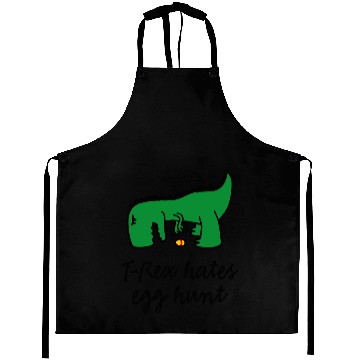 Discover T-Rex hates egg hunt Happy Easter egg searching Aprons