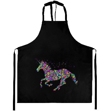 Discover rainbow unicorn Aprons