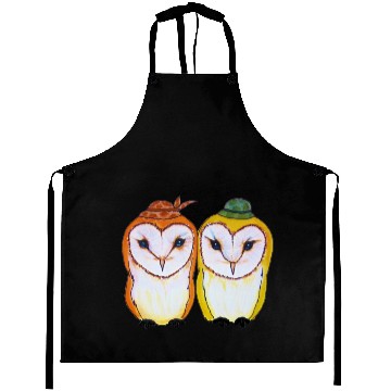 Discover Barn owl love art Aprons