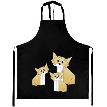 Discover Origami cat and kittens Aprons