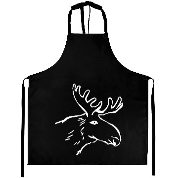 Discover Moose Illustration Aprons