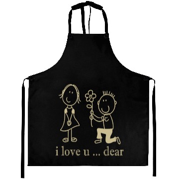 Discover I Love You Dear Valentine Aprons