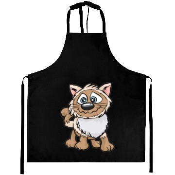 Discover WEIRD CAT Crazy Mad funny Cartoon Comic Gift Aprons