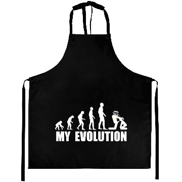 Discover My Evolution funny prank joke birthday funny gift Aprons