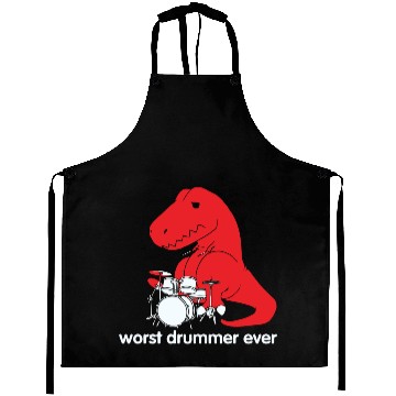 Discover Goodie Two Sleeves Worst Drummer Ever Aprons