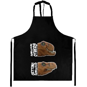 Discover Bamboozling Vs Getting bamboozled Dinosaur Meme Aprons