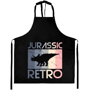Discover Retro Triceratops Dinosaur Gift Idea Aprons