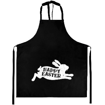 Discover Happy Easter Cute Running Bunny Design Gift Idea  Aprons