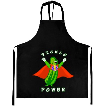 Discover Pickleball Pickle Power Superhero Aprons
