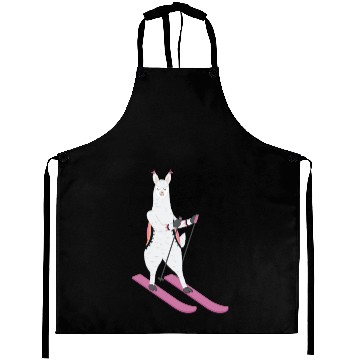 Discover Cute Alpaca Llama Skiing Ski Snowboard Sport Gift Aprons