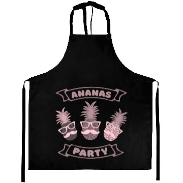 Discover Hipster pineapple party colorful fruits Aprons