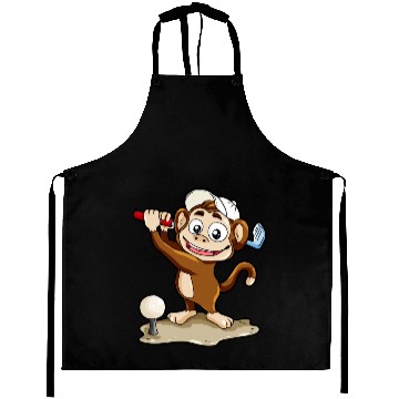 Discover Monkey Playing Golf Minigolf par stroke Aprons hole