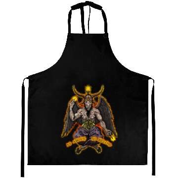 Discover demon devil hell satan baphomet pentacle goa Aprons