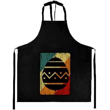 Discover Easter Egg Black logo Aprons