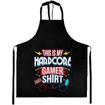 Discover Hardcore Computer Typical Gamer Gaming Nerd Gift Aprons