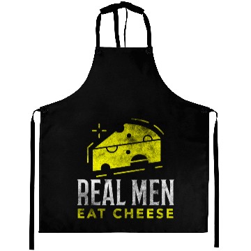Discover Real men eat cheese gift Aprons